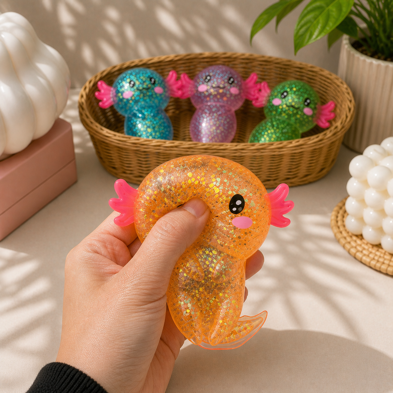 Squishy Axolotl Coloré